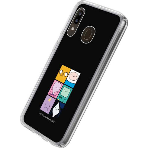 Adult Swim Adventure Time Character Tiles Galaxy A20 Clear Case